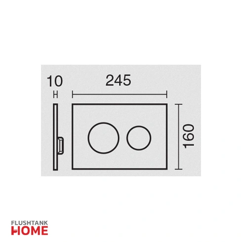 ابعاد کلید دایره ای فلاش تانک کی دبلیو سی