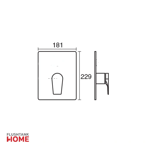 ابعاد شیر حمام ورونا تیپ 1 توکار کی دبلیو سی-kwc