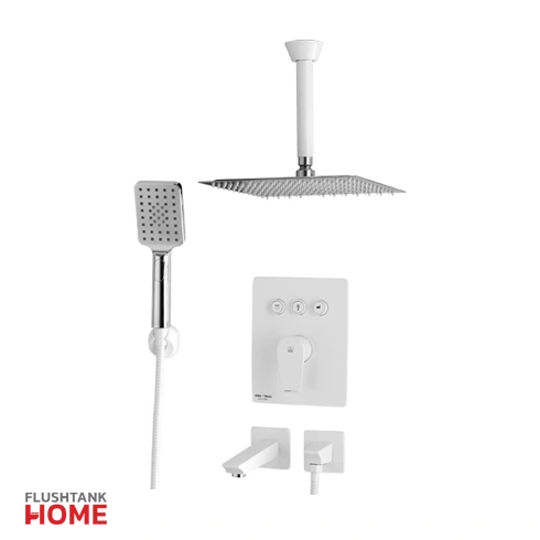 شیر حمام ورونا تیپ 4 توکار رنگ سفید کی دبلیو سی-kwc